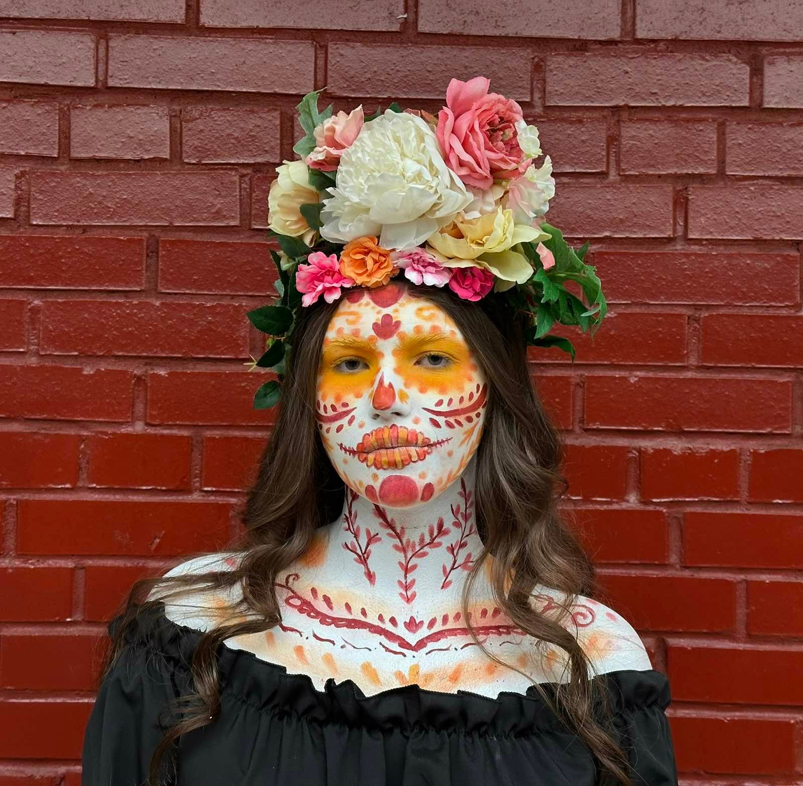 Decorated Face with Flowers